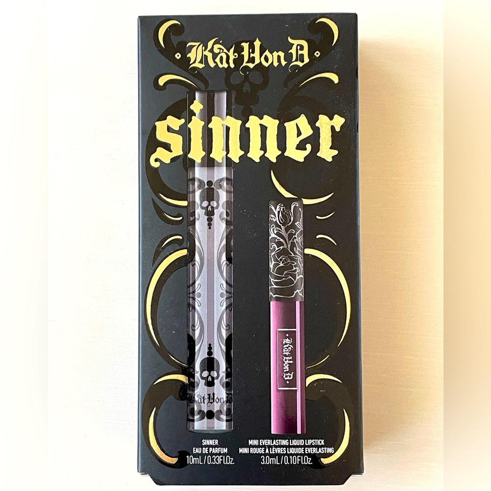 KAT VON D LIQUID LIPSTICK & FRAGRANCE TRAVEL DUO (BRAND NEW IN BOX, NEVER USED)